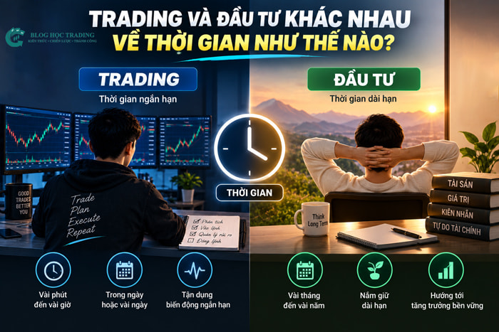 Trading khác Đầu Tư thế nào? So sánh chi tiết cho người mới