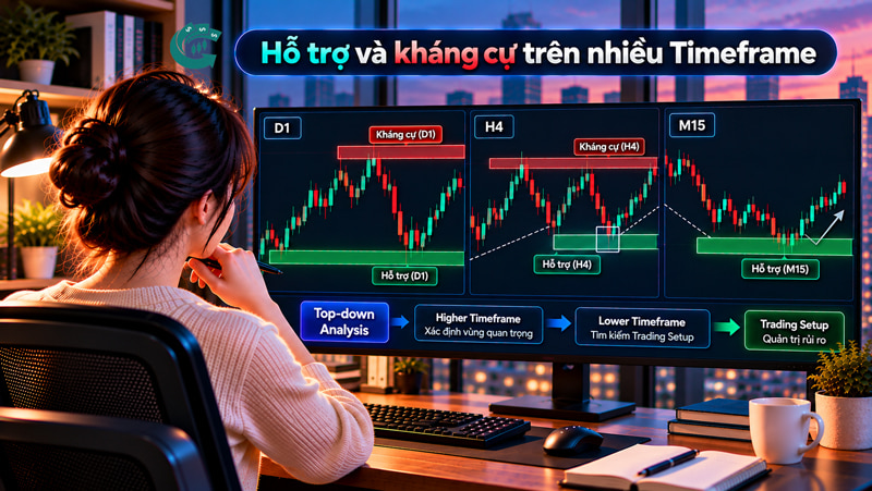 Hỗ trợ và kháng cự là gì? Cách xác định vùng giá trên biểu đồ